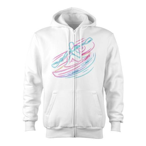 Canoe Canoeing Kayak Paddling Canoeist Zip Up Hoodie - Paddle Life