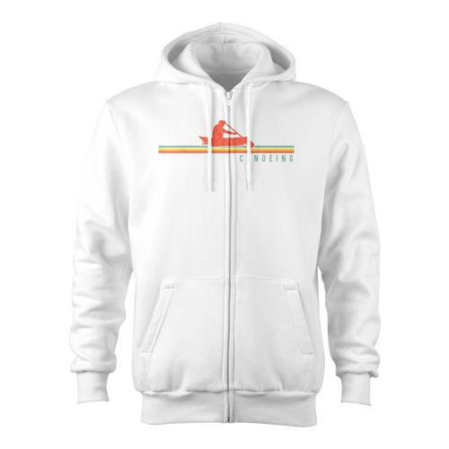 Canoe Canoeing Retro Vintage Canoeing Zip Up Hoodie - Paddle Life