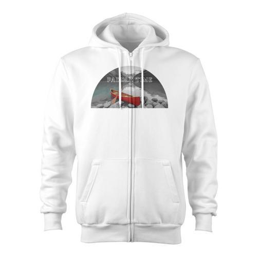 Canoe Lover Time To Paddle Raglan Baseball Tee Zip Up Hoodie - Paddle Life