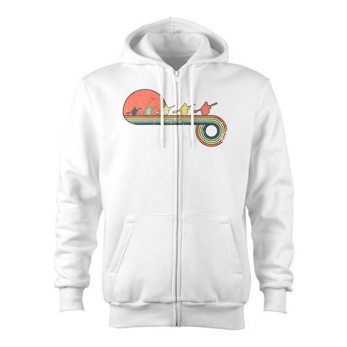Canoe Retro Vintage Sunset Rainbow Raglan Baseball Tee Zip Up Hoodie - Paddle Life