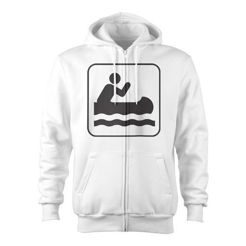 Cool Outdoor Water Sport Canoe Raglan Baseball Tee Zip Up Hoodie - Paddle Life