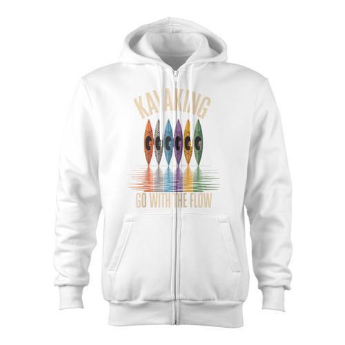 Kayak And Canoe Lake Fun Raglan Baseball Tee Zip Up Hoodie - Paddle Life