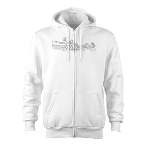 Minimalist Canoeing Water River Canoe Zip Up Hoodie - Paddle Life