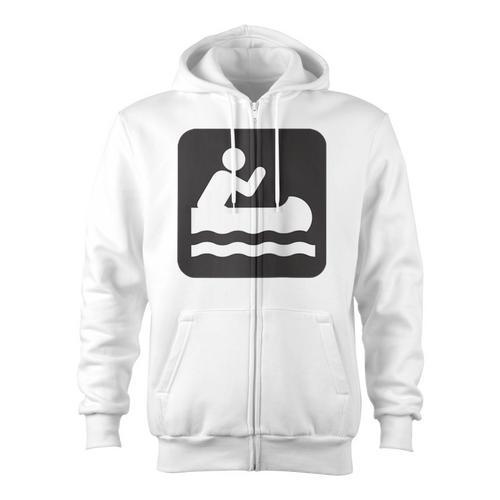 Outdoors Water Sports Canoe Canoeist Raglan Baseball Tee Zip Up Hoodie - Paddle Life
