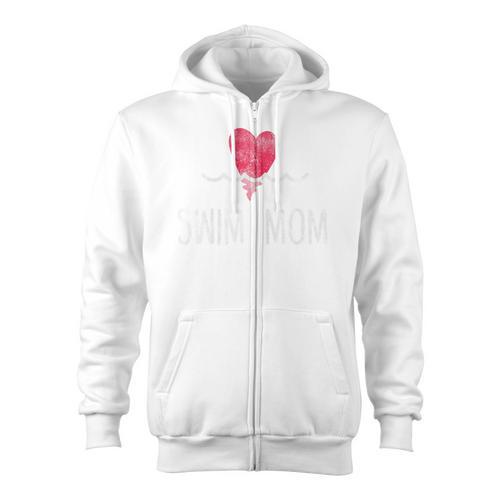 Vintage Swim Mom Shirt Swimming Family Swimmer Zip Up Hoodie - SwimGear Co