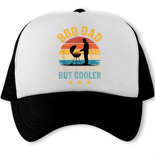 BBQ Dad Like A Regular Father But Cooler Grilling Master Fun Trucker Cap - BBQ Dad Merch