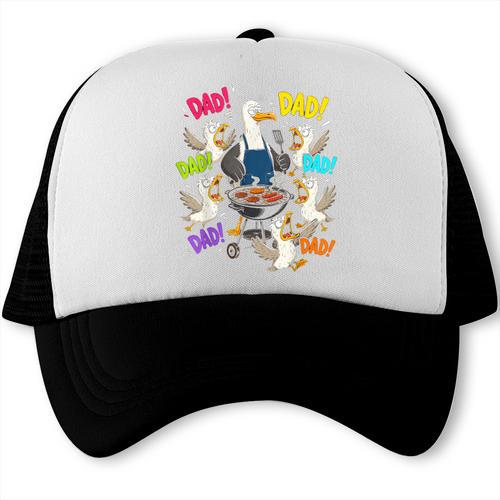 BBQ Dad Seagull Fathers Day Grill Humor Trucker Cap - BBQ Dad Merch