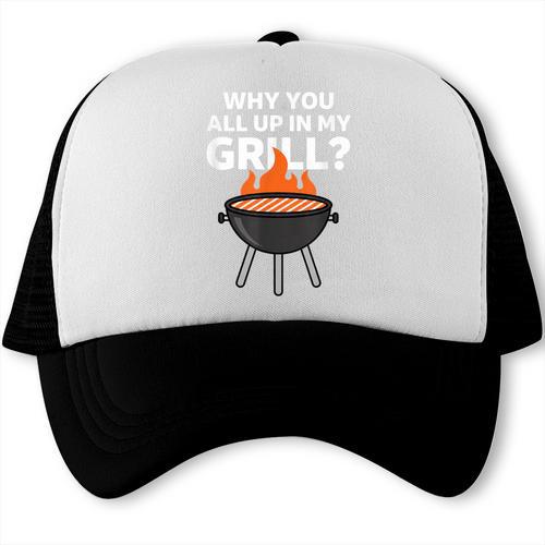 Dad Saying BBQ Dad Joke Backyard Barbecue Trucker Cap - BBQ Dad Merch