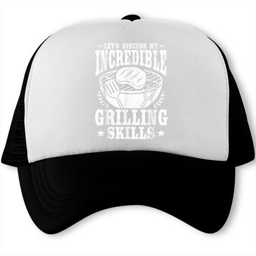 Grill Griller Incredible Grilling BBQ Dad Barbecue Trucker Cap - BBQ Dad Merch