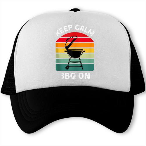 Grilling Master BBQ Daddy Dad Birthday Trucker Cap - BBQ Dad Merch