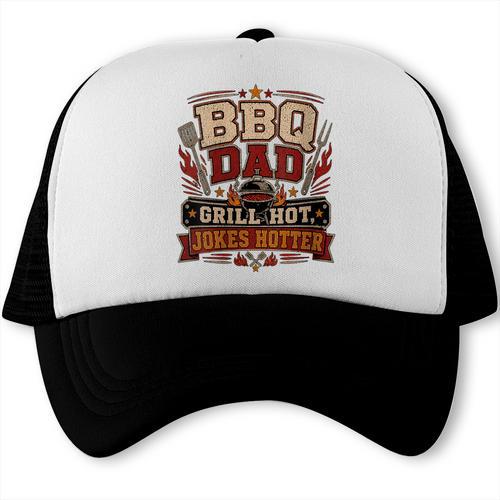 Women's BBQ Dad Grill Hot Jokes Husband Birthday Fathers Day Trucker Cap - BBQ Dad Merch