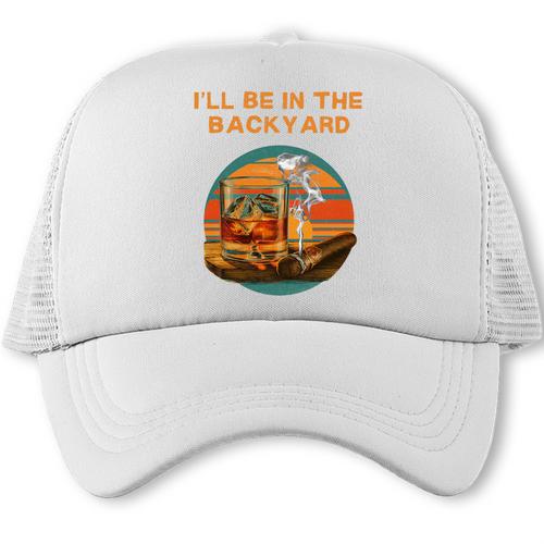 Backyard BBQ Dad Saying Grill Master Summer Humor Premium Tri-Blend Trucker Cap - BBQ Dad Merch