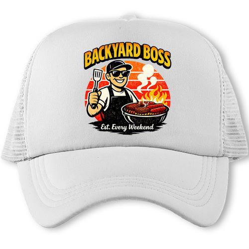 Backyard Boss BBQ Dad Grill Master Barbeque Premium Tri-Blend Trucker Cap - BBQ Dad Merch