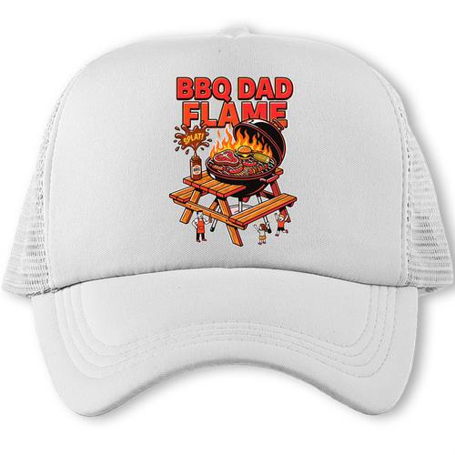 BBQ Dad Flame Barbecue Joke Grilling Humor Quote Grill Comfort Colors Crop Top Trucker Cap - BBQ Dad Merch