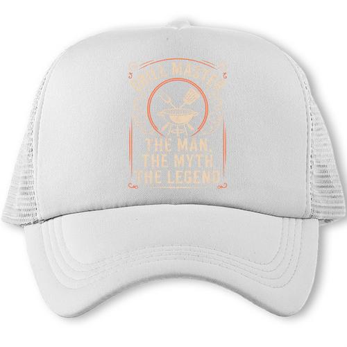 BBQ Dad Grill Master The Myth Man The Legend Humor Premium Tri-Blend Trucker Cap - BBQ Dad Merch