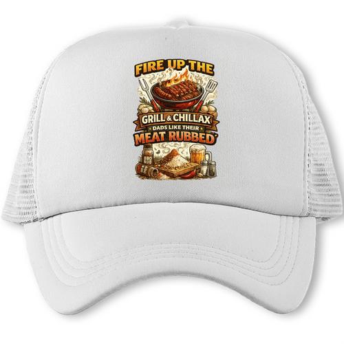 BBQ Dad Meat Rubbed Smoker Grilling Quote Fathers Day Comfort Colors Crop Top Trucker Cap - BBQ Dad Merch