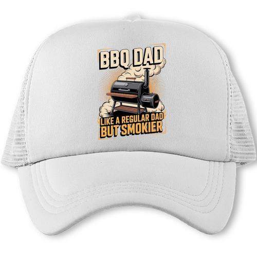 BBQ Dad Like A Regular Dad But Smokier Grill King Premium Tri-Blend Trucker Cap - BBQ Dad Merch