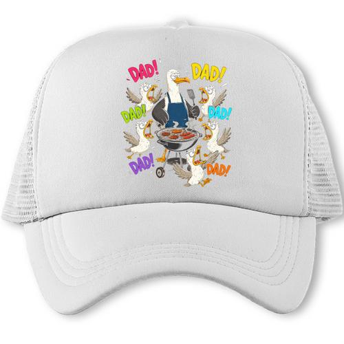 BBQ Dad Seagull Fathers Day Grill Humor Performance Trucker Cap - BBQ Dad Merch