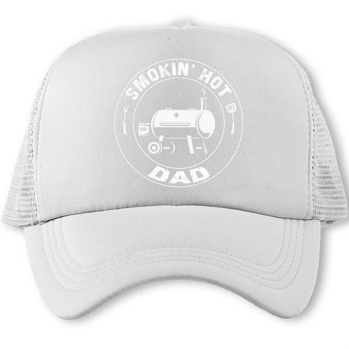 BBQ Dad Smokin Hot Dad Grill Master Fathers Day Premium Tri-Blend Trucker Cap - BBQ Dad Merch