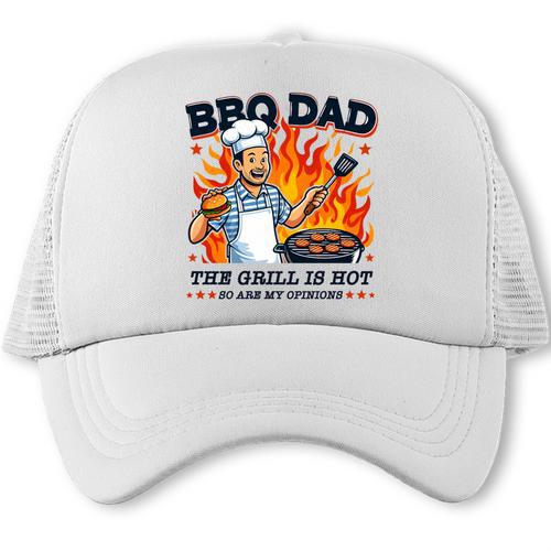 BBQ Dad Tee Grill Is Hot My Opinions Present Apparel Premium Tri-Blend Trucker Cap - BBQ Dad Merch