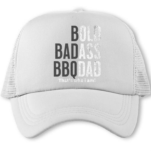 Bold Badass BBQ Dad Gag Fathers Day Husband Birthday Comfort Colors Crop Top Trucker Cap - BBQ Dad Merch