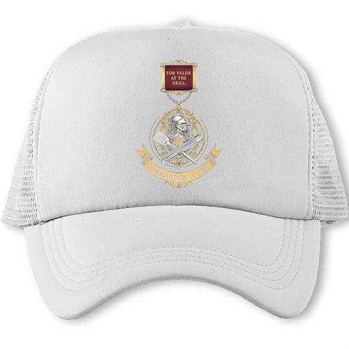 Commander In Beef BBQ Dad Grill Master Premium Tri-Blend Trucker Cap - BBQ Dad Merch