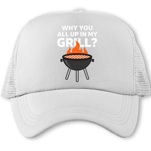 Dad Saying BBQ Dad Joke Backyard Barbecue Premium Tri-Blend Trucker Cap - BBQ Dad Merch