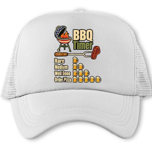 Grill BBQ Dad Joke BBQ Timer Barbecue Pitmaster Chef Trucker Cap - BBQ Dad Merch