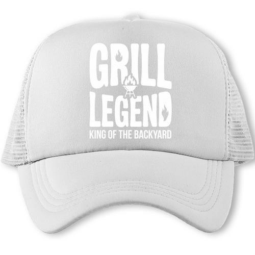 Grill Legend King Of The Backyard BBQ Dad Humor Chef Comfort Colors Crop Top Trucker Cap - BBQ Dad Merch