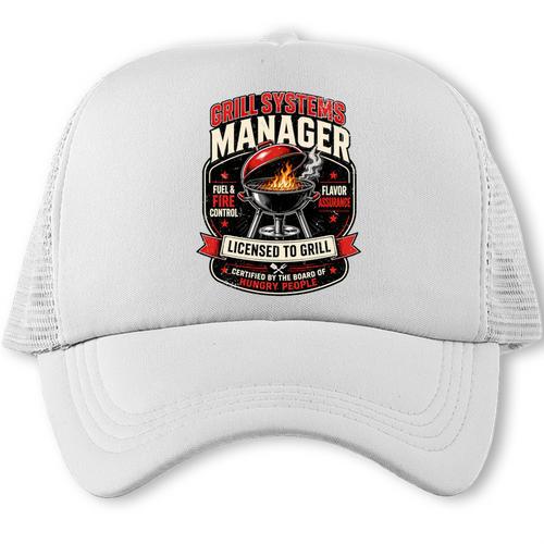 Grill Systems Manager BBQ Dad Performance Trucker Cap - BBQ Dad Merch