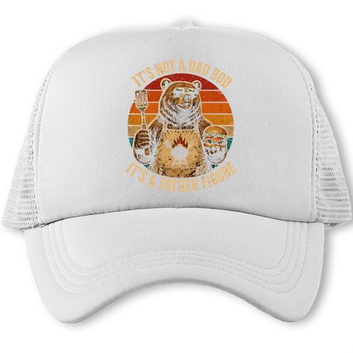 It's NOT A DAD BOD It's A Father Figure BBQ Dad Comfort Colors Crop Top Trucker Cap - BBQ Dad Merch