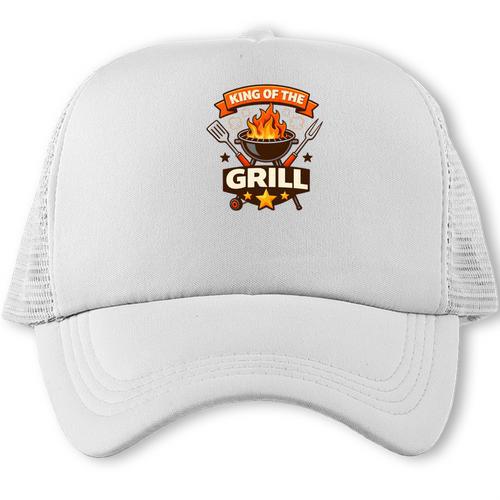 King Of The Grill BBQ Dad Grilling Master Barbecue Trucker Cap - BBQ Dad Merch