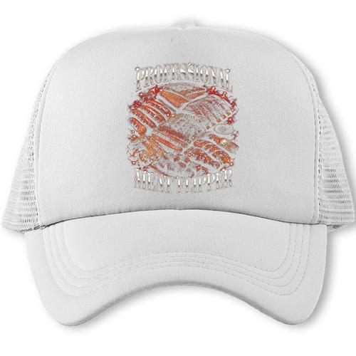 Meat Flipper BBQ Dad Comfort Colors Crop Top Trucker Cap - BBQ Dad Merch