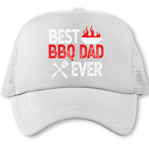 Mens Best BBQ Dad Ever Barbecue Dad Performance Trucker Cap - BBQ Dad Merch