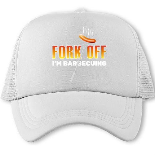 Rude Barbecue Kit Adult Humour For BBQ Dad Or Mum Comfort Colors Crop Top Trucker Cap - BBQ Dad Merch