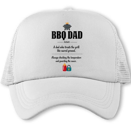 Women's BBQ Dad Definition Fathers Day Men Trucker Cap - BBQ Dad Merch