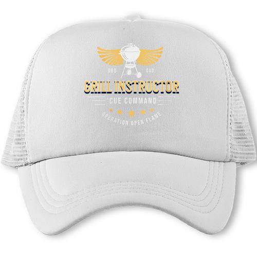 Women's Grill Instructor BBQ Dad – 'Cue Command Op Open Flame Father Trucker Cap - BBQ Dad Merch