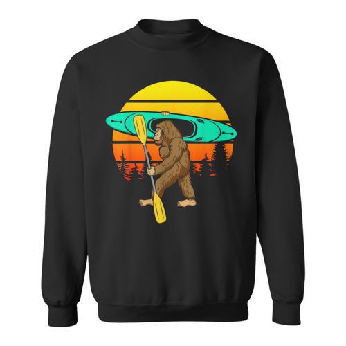 Bigfoot Kayak Paddling Lake Rafts Inflatable Canoe Sasquatch Sweatshirt - Paddle Life