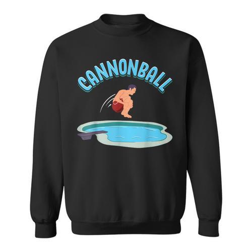 Cannonball Swimming Pool Fun Diving Diver Swimmer Cool Sweatshirt - SwimGear Co