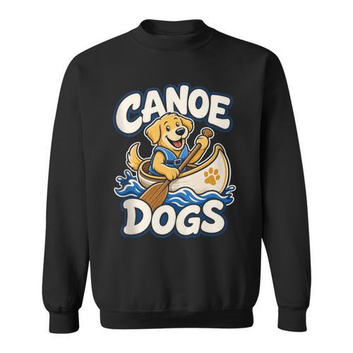 Canoe Dogs Golden Retriever Paddling Graphic Sweatshirt - Paddle Life