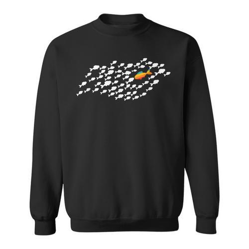 Fish Swimming Against The Current Be Yourself -Adults Kids Modern Casual Sweatshirt - SwimGear Co