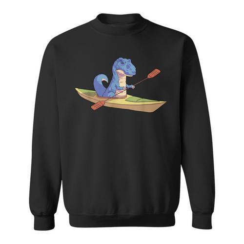 Kayak T Rex Dinosaur Canoe Shirt Kayak For Children Sweatshirt - Paddle Life
