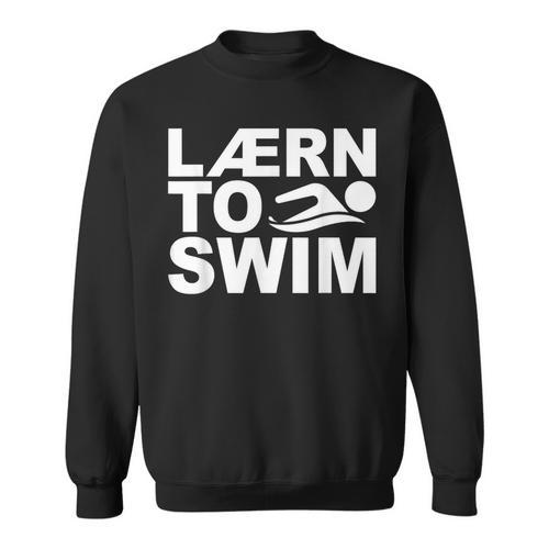 Learn To Swim Swimming Graphic Sweatshirt - SwimGear Co