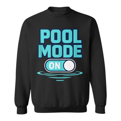 Pool Mode On Summer Swimming Vacation Sweatshirt - SwimGear Co