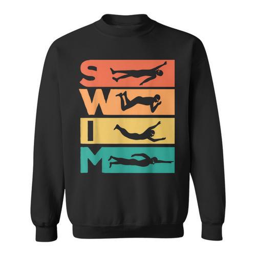 Retro Vintage Swimming For Swimmers Sweatshirt - SwimGear Co