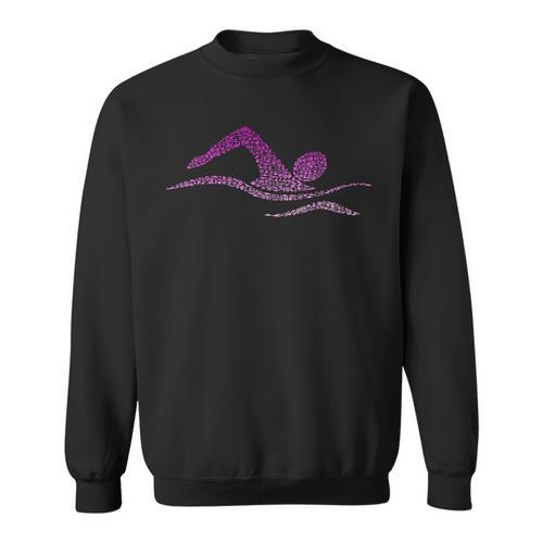Silhouette Icon Swimmer Stuff Girls Swimming Sweatshirt - SwimGear Co