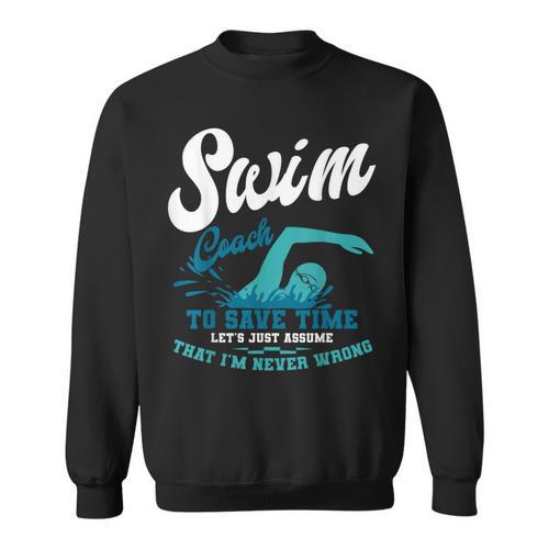 Swim Coach Swimming Lesson Sport Professional Instructor Sweatshirt - SwimGear Co