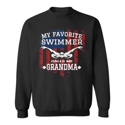 Swim Grandma Tshirt US American Flag Swimming Tee Sweatshirt - SwimGear Co