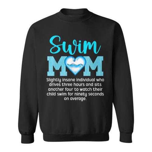 Swim Mom Definition Swim Mama Swimming Mom Of A Swimmer Mom Sweatshirt - SwimGear Co