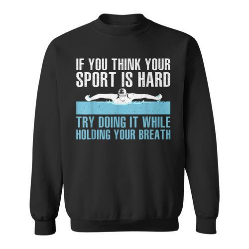 Swimming Art For Men Women Swimmer Swim Coach Training Sweatshirt - SwimGear Co